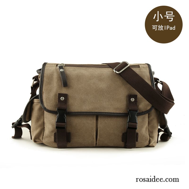 Kleine Reisetasche Herren Messenger-tasche Herren Freizeit Schulranzen Schultertaschen Retro Canvastasche Reise Trend Günstig