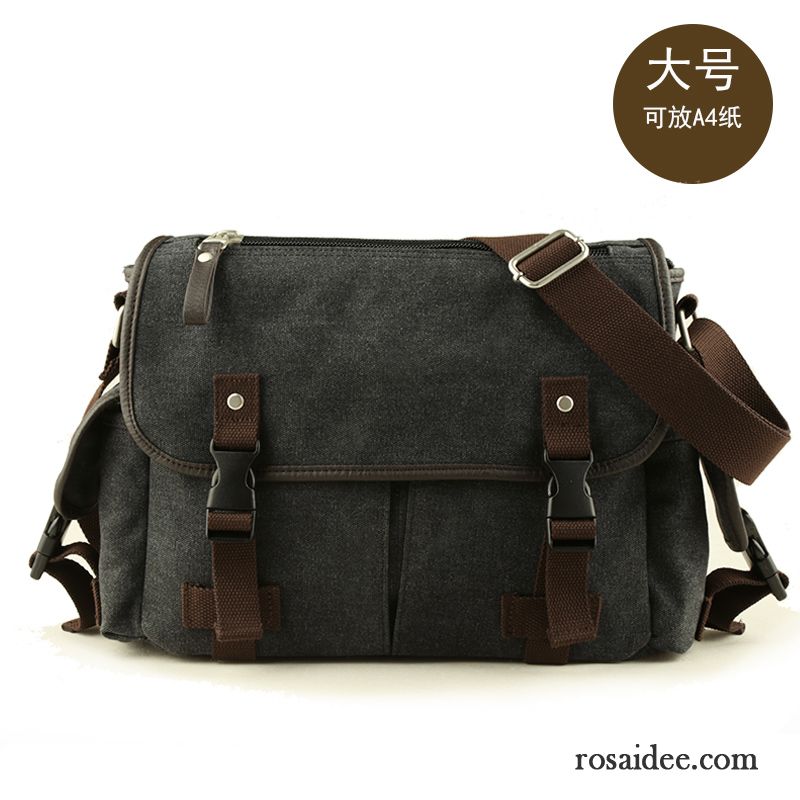 Kleine Reisetasche Herren Messenger-tasche Herren Freizeit Schulranzen Schultertaschen Retro Canvastasche Reise Trend Günstig