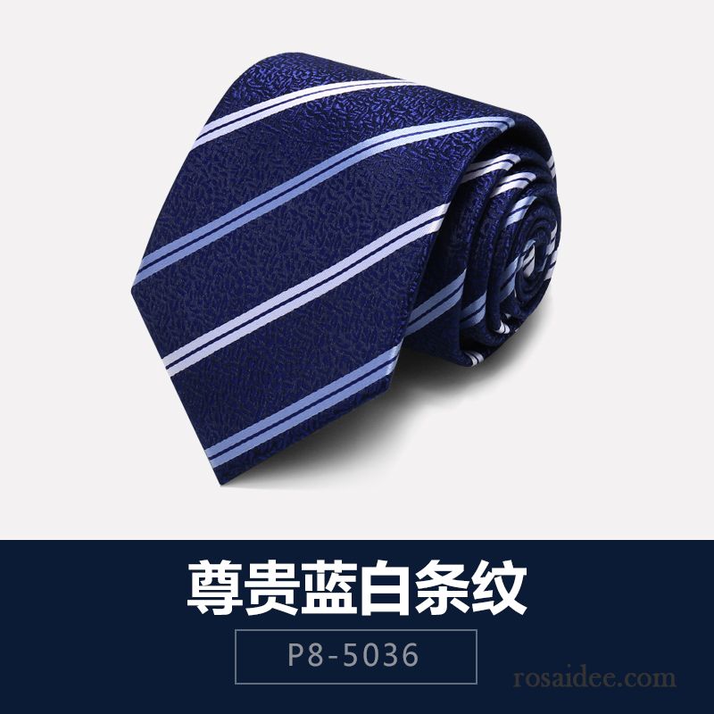 Krawatte Herren Beruf Reißverschluss England Business Formelle Kleidung Bräutigam Blau