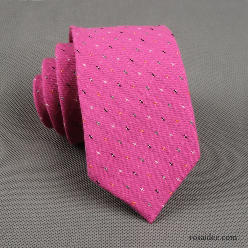 Krawatte Herren Schmale Freizeit Business Muster Mode All Match Rosa