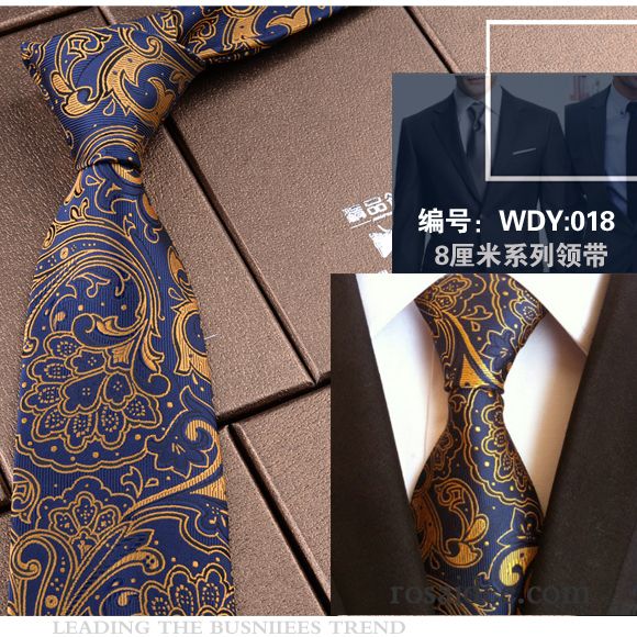 Krawatte Herren Student Geschenkbox Streifen Formelle Kleidung Beruf Verheiratet Navy Blue Grün Schwarz