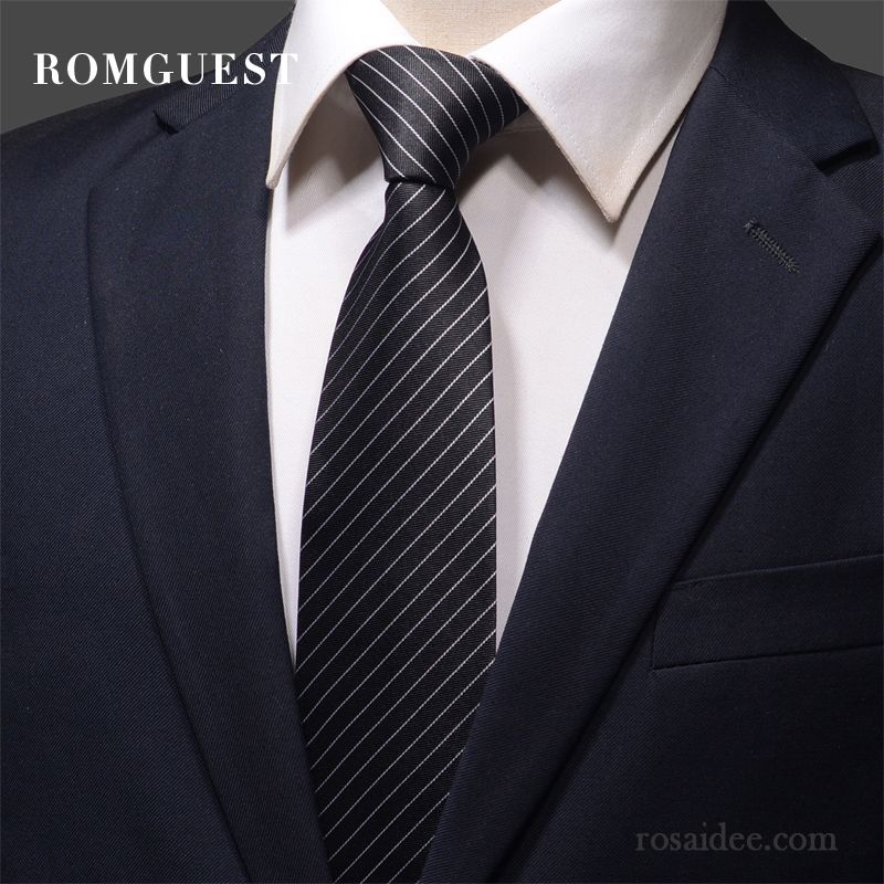 Krawatte Herren Trend Verheiratet Streifen Beruf Business Formelle Kleidung Blau Purpur Lila Weiß Schwarz