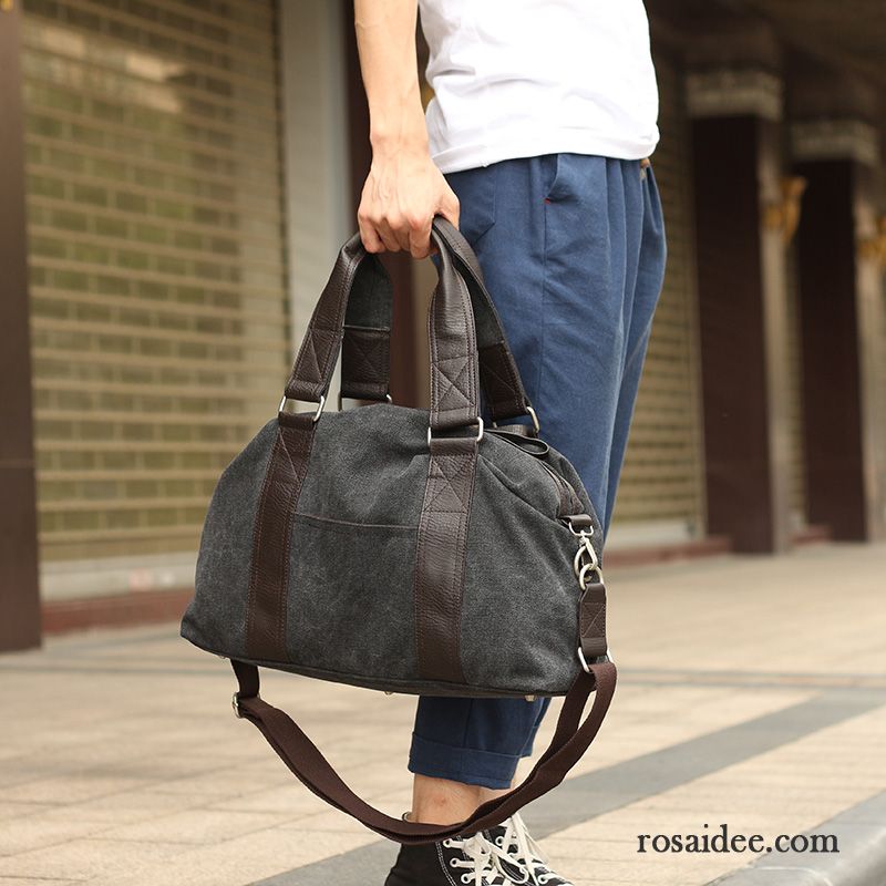 Kuriertasche Leder Herren Freizeit Handtaschen Trend Mode Schultertaschen Herren Segeltuch Messenger-tasche Reise Günstig