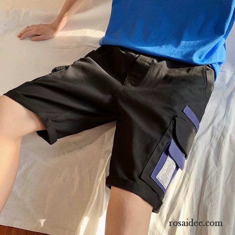 Kurze Hosen Herren Schüler Freizeit Werkzeugbau Lose Sommer Trend Grün