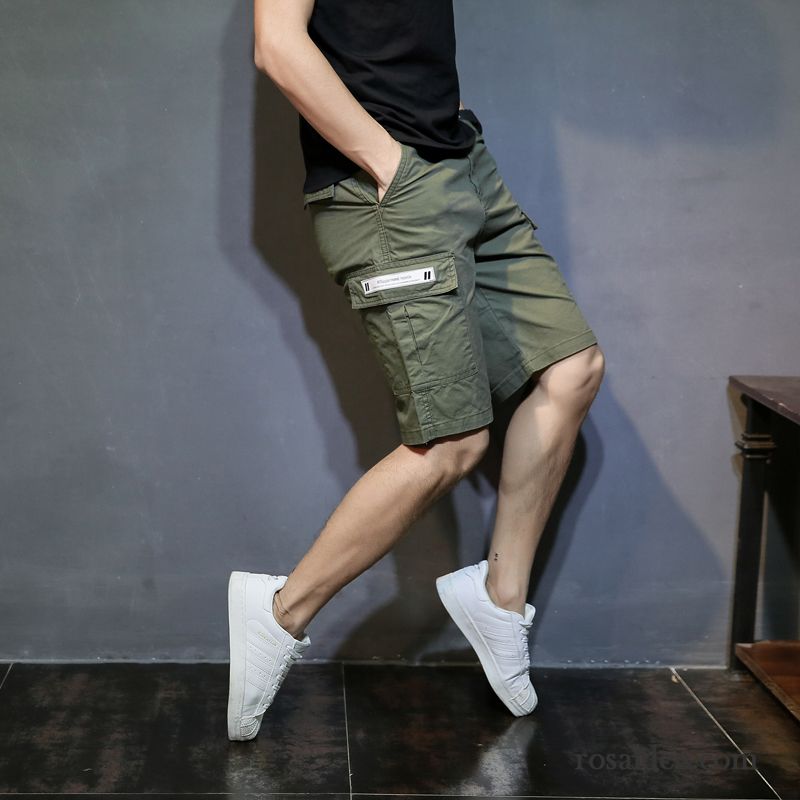 Kurze Hosen Herren Trend Sommer Freizeit Rein Werkzeugbau Neu Army Grün Sandfarben