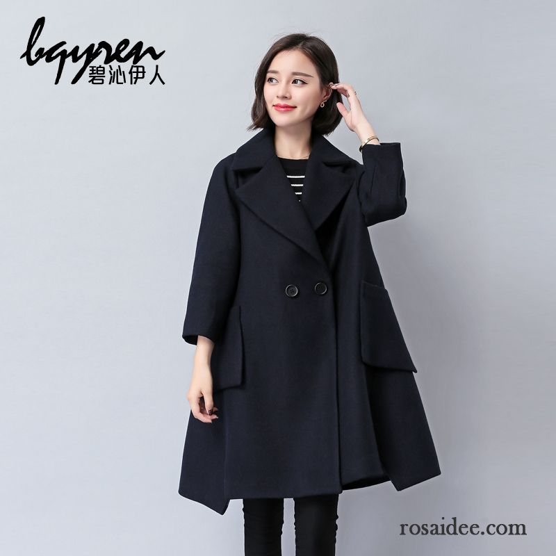 Kurzmäntel Damen Winter Cape Herbst Große Größe Mäntel Wolle Winter Verdickung Damen Überzieher Fett Winterkleidung Langer Abschnitt Lose Günstig