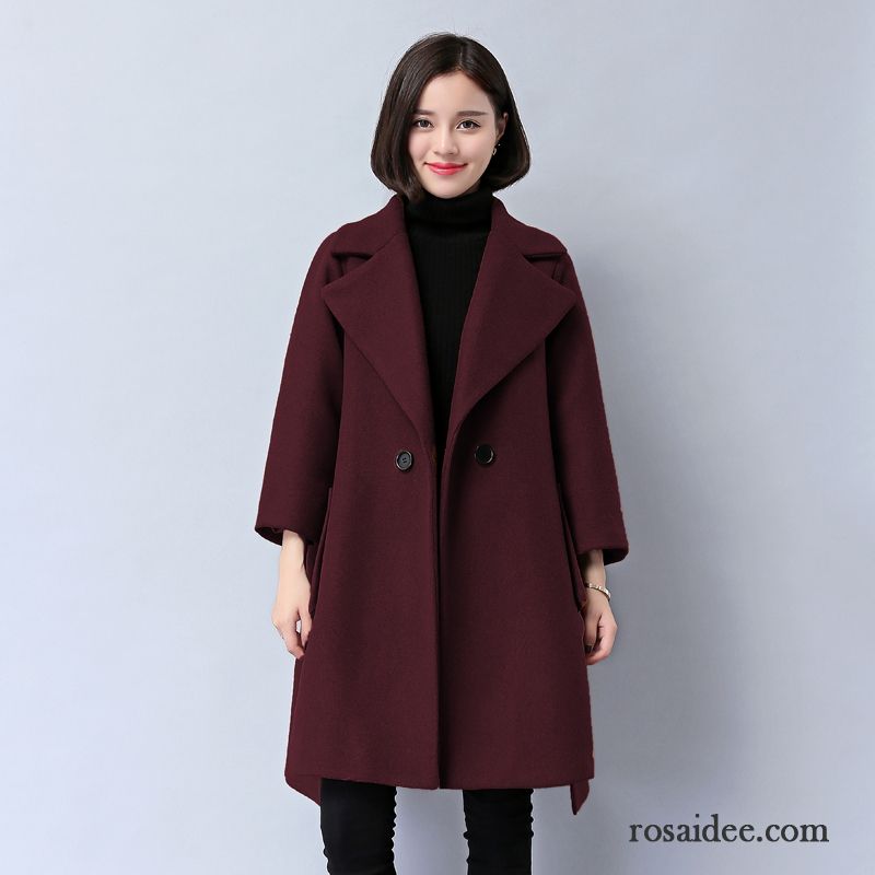 Kurzmäntel Damen Winter Cape Herbst Große Größe Mäntel Wolle Winter Verdickung Damen Überzieher Fett Winterkleidung Langer Abschnitt Lose Günstig