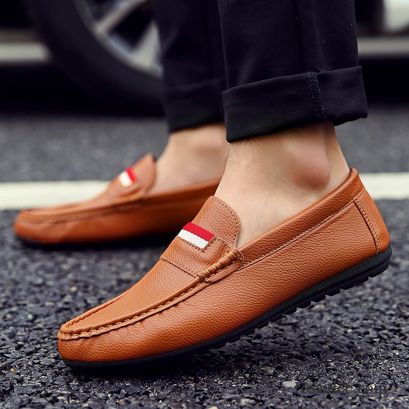 Kurzschaft Herren Sommer Neue Herbst Atmungsaktiv Herren Fahrschuhe Casual Gefrostet Lederschue Günstig