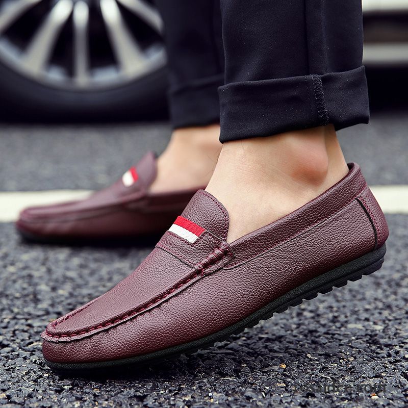 Kurzschaft Herren Sommer Neue Herbst Atmungsaktiv Herren Fahrschuhe Casual Gefrostet Lederschue Günstig