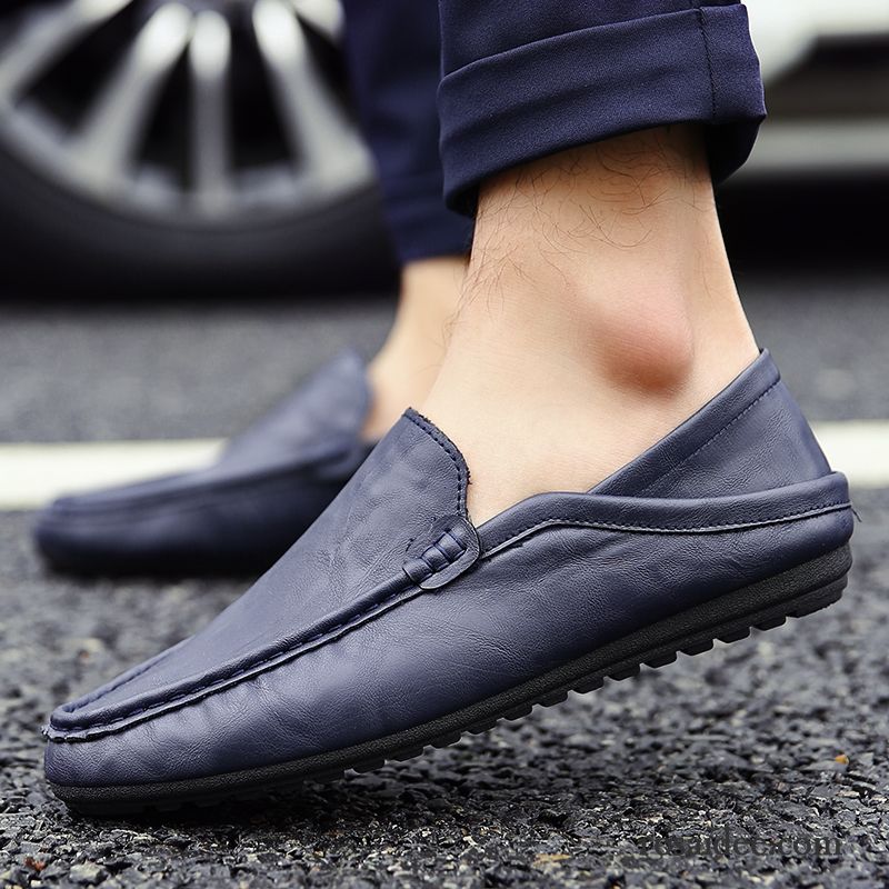 Kurzschaft Herren Sommer Neue Herbst Atmungsaktiv Herren Fahrschuhe Casual Gefrostet Lederschue Günstig