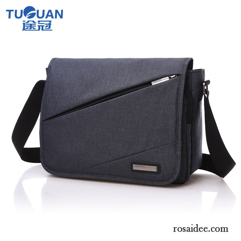 Laptoptasche Leder Braun Herren Geschäft Herren Segeltuch Messenger-tasche Kreuzung Freizeit Schultertaschen Nylon