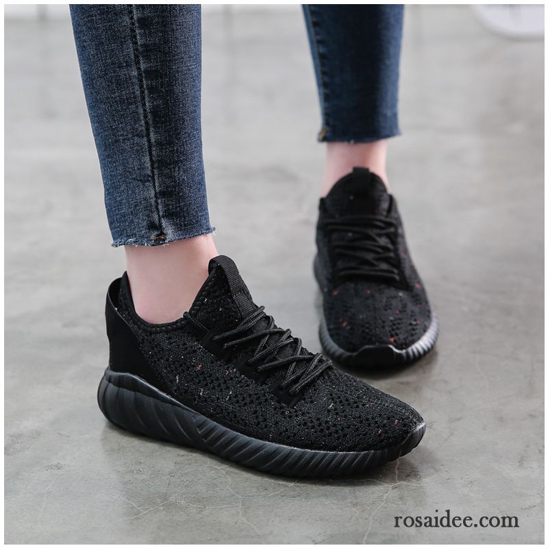 Laufschuhe Damen Allgleiches Casual Licht Neue Schüler Feder Schwarz