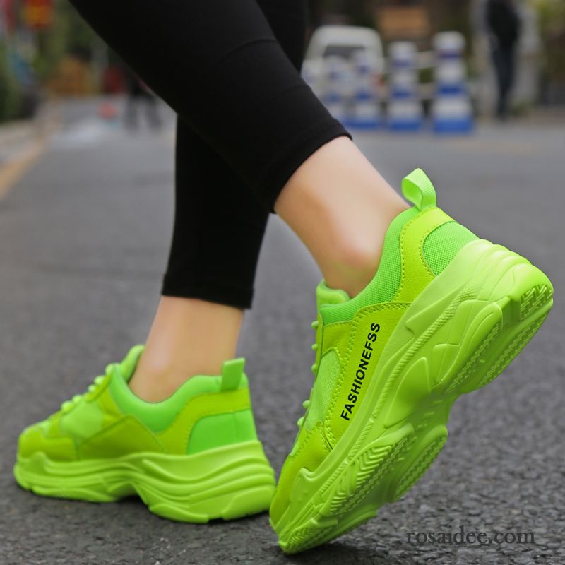 Laufschuhe Herren Lovers Atmungsaktiv Teenager Sommer Gitter Trend Fluoreszenz Grün