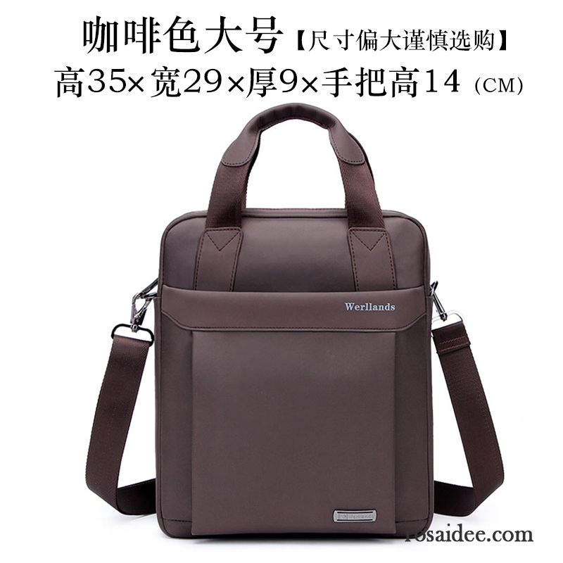 Leder Aktentasche Herren Aktentasche Laptoptasche Geschäft Vertikaler Schnitt Schultertaschen Oxford-tuch Messenger-tasche Herren Handtaschen Freizeit Günstig