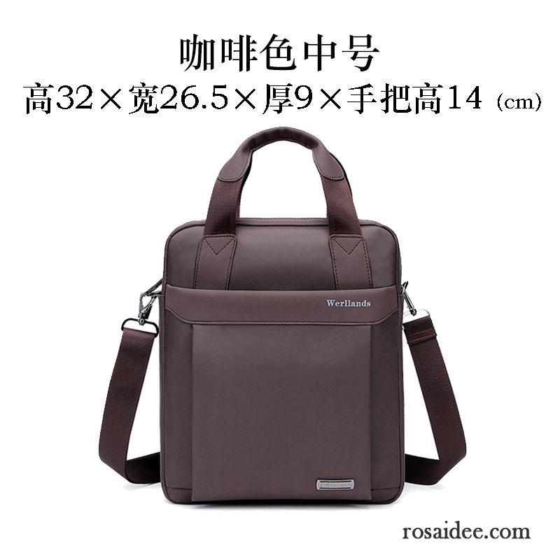 Leder Aktentasche Herren Aktentasche Laptoptasche Geschäft Vertikaler Schnitt Schultertaschen Oxford-tuch Messenger-tasche Herren Handtaschen Freizeit Günstig