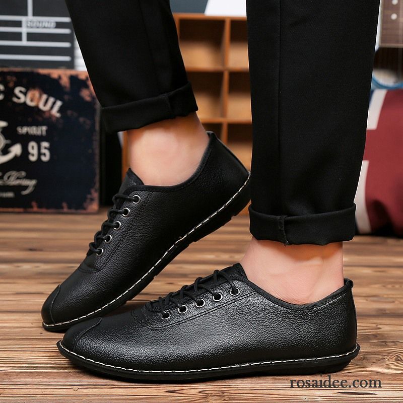 Leder Casual Herren Schuhe Lederschue Herren Casual Herbst Sommer England Teenager Atmungsaktiv Geschäft Schuhe Erhöht Kaufen