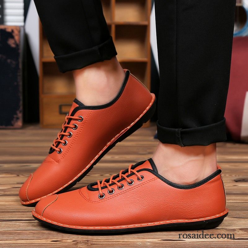 Leder Casual Herren Schuhe Lederschue Herren Casual Herbst Sommer England Teenager Atmungsaktiv Geschäft Schuhe Erhöht Kaufen