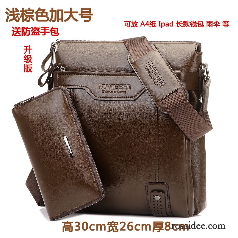 Leder Gürteltasche Herren Messenger-tasche Schultertaschen Leder Trend Geschäft Herren Freizeit Rucksäck Vertikaler Schnitt Günstig