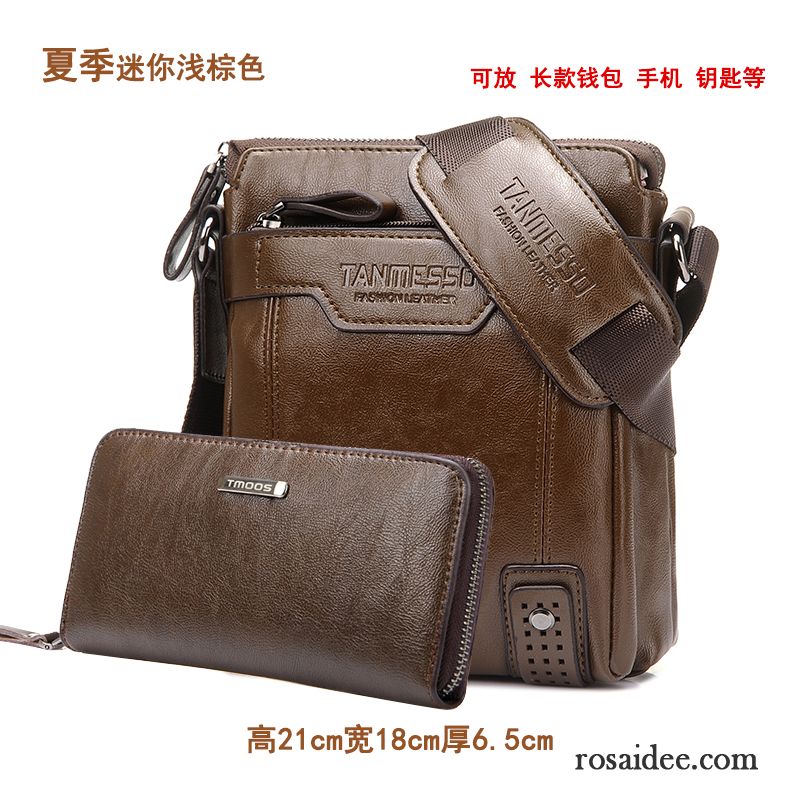 Leder Gürteltasche Herren Messenger-tasche Schultertaschen Leder Trend Geschäft Herren Freizeit Rucksäck Vertikaler Schnitt Günstig