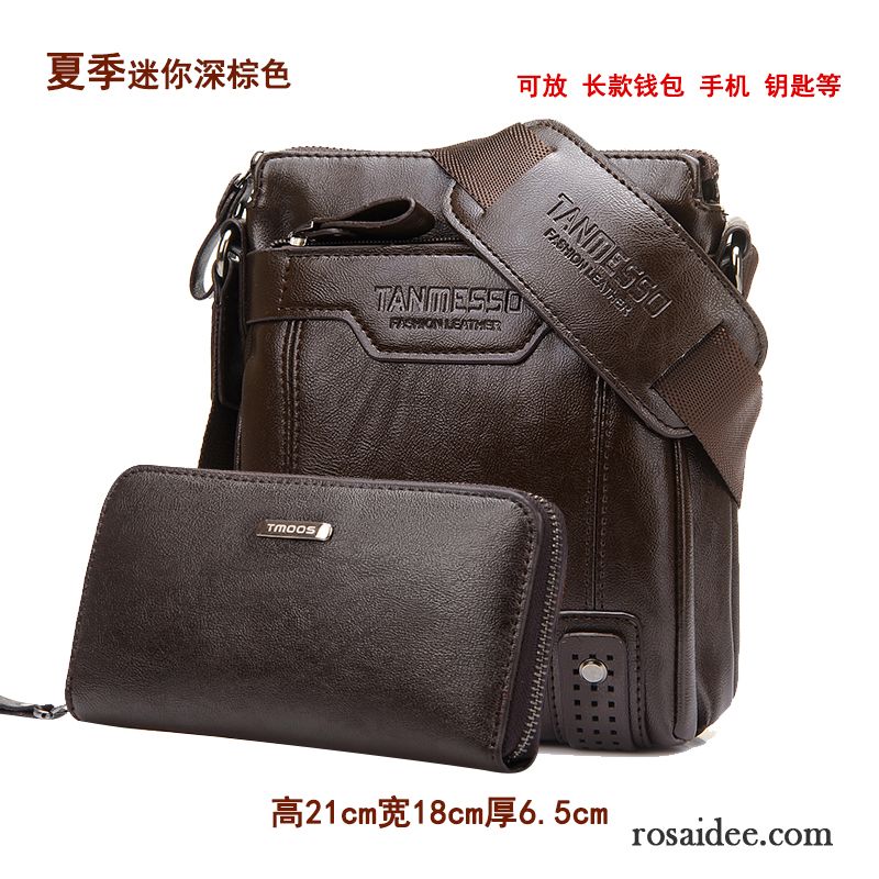 Leder Gürteltasche Herren Messenger-tasche Schultertaschen Leder Trend Geschäft Herren Freizeit Rucksäck Vertikaler Schnitt Günstig