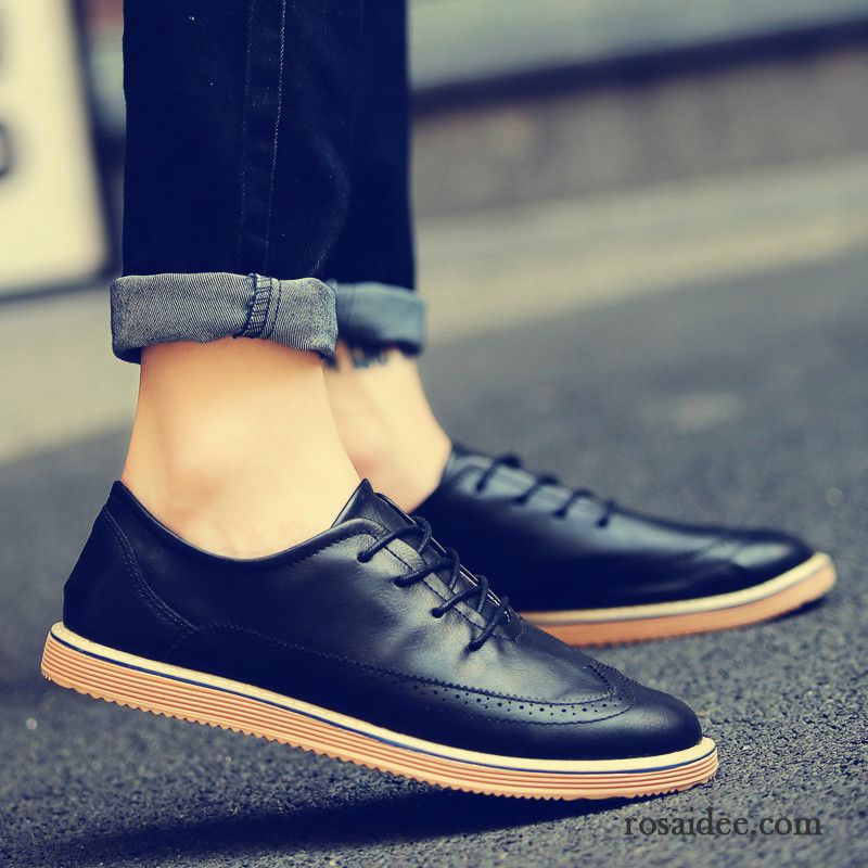 Leder Leder Schuhe Lederschue Herbst Schuhe England Geschäft Trend Atmungsaktiv Casual Skaterschuhe Herren Sommer Günstig