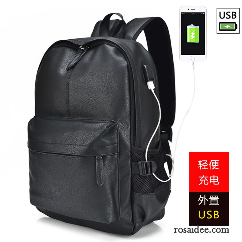 Leder Männer Tasche Rucksäck Trend Herren Schüler Freizeit Laptoptasche Reise Mode Schulranzen Kaufen