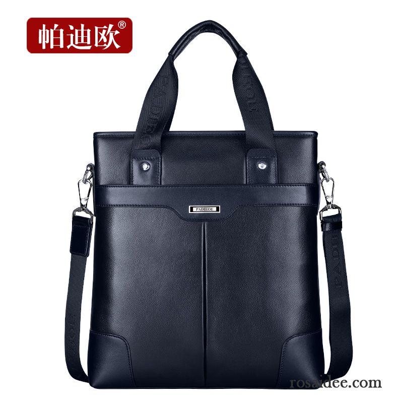 Leder Reisetaschen Männer Geschäft Messenger-tasche Taschen Handtaschen Herren Freizeit Echtleder Rindsleder Vertikaler Schnitt Schultertaschen