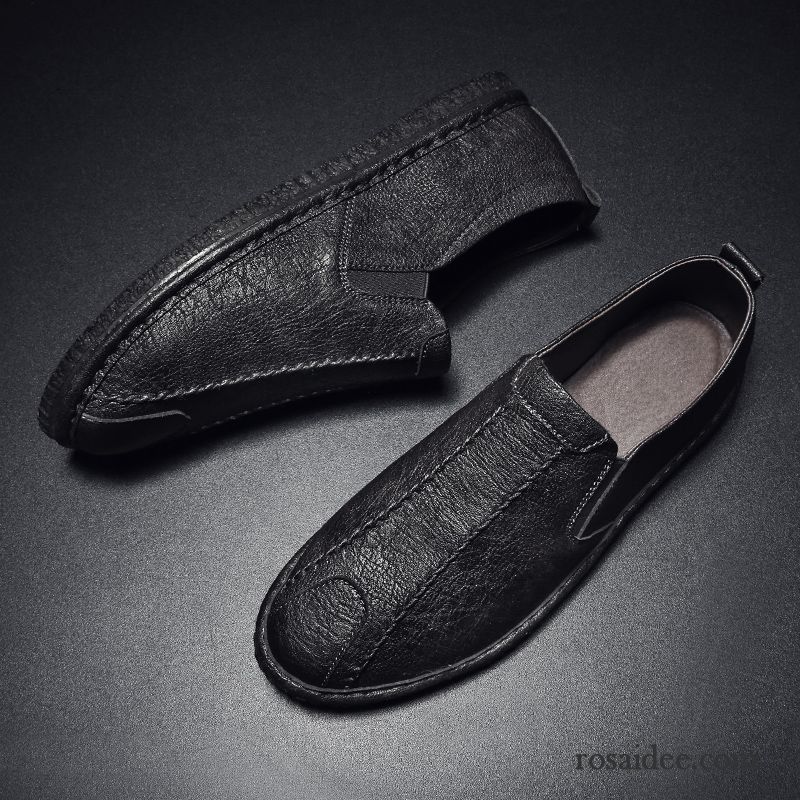 Leder Schnürschuhe Herren Faul Herbst Casual Weiche Sohle Lederschue Trend Allgleiches Persönlichkeit Herren Slip-on Schuhe Kaufen