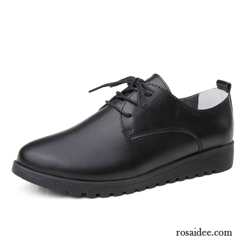 Leder Schuhe Damen Wildleder Casual Schuhe Damen Herbst Lederschuhe Feder Schnürschuhe Echtleder Flache Skaterschuhe Neue Weiß England Verkaufen