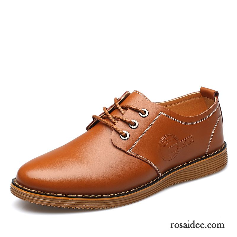 Leder Schuhe Herren Cognac Neue Produkte Herbst Herren Feder Jugend Niedrig Schnürung Geschäft Schuhe Lederschue Echtleder Günstig