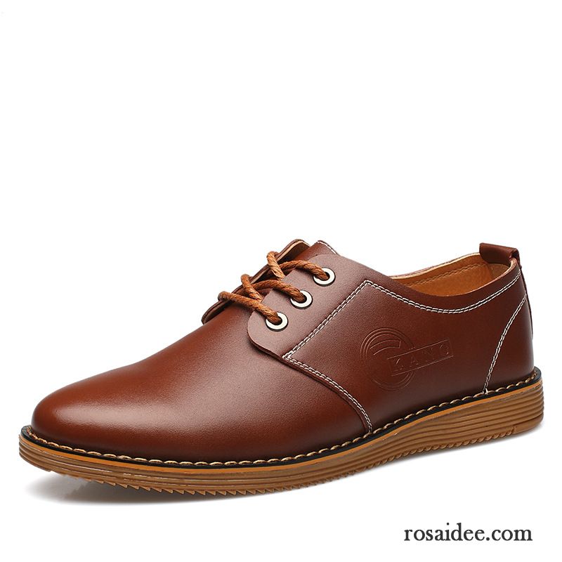 Leder Schuhe Herren Cognac Neue Produkte Herbst Herren Feder Jugend Niedrig Schnürung Geschäft Schuhe Lederschue Echtleder Günstig