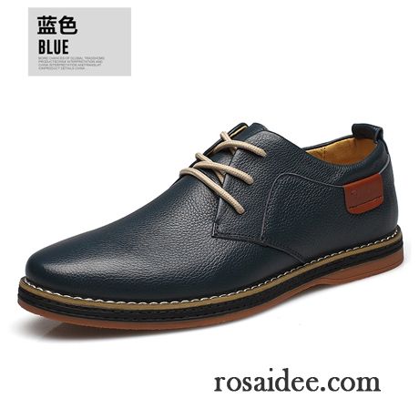 Leder Winterschuhe Herren England Echtleder Casual Herbst Schuhe Runde Zehe Trend Schnürung Lederschue Herren Jugend