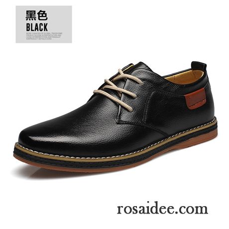 Leder Winterschuhe Herren England Echtleder Casual Herbst Schuhe Runde Zehe Trend Schnürung Lederschue Herren Jugend