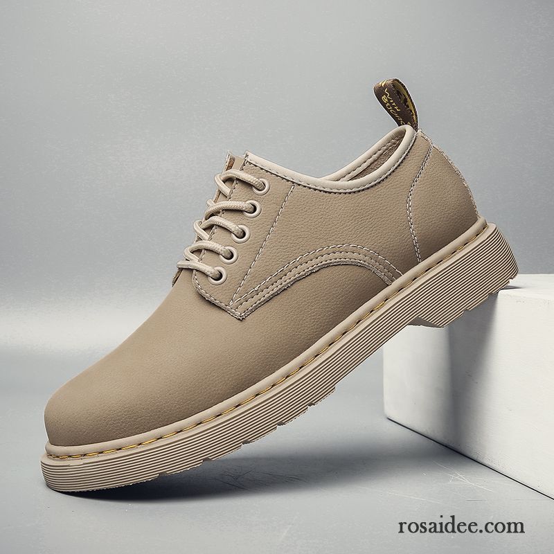 Lederschuhe Herren Casual Atmungsaktiv Feder Trend Geschäft England Schwarz