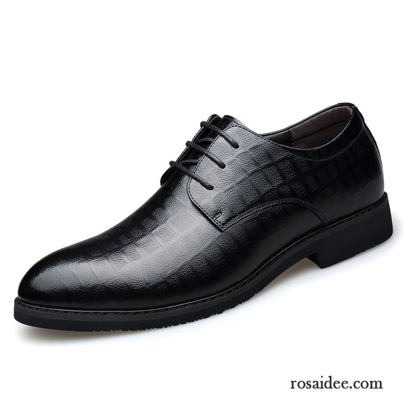 Lederschuhe Herren Echtleder Feder Casual Allgleiches Jugend Business-schuhe Schwarz