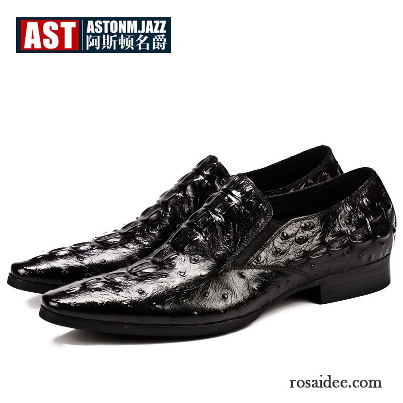 Lederschuhe Herren Geschäft Casual England Krokodil Trend Jugend Braun