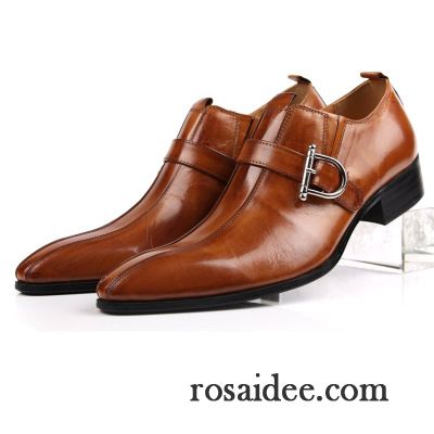 Lederschuhe Herren Spitze Lederschue Trend England Allgleiches Echtleder Gelb