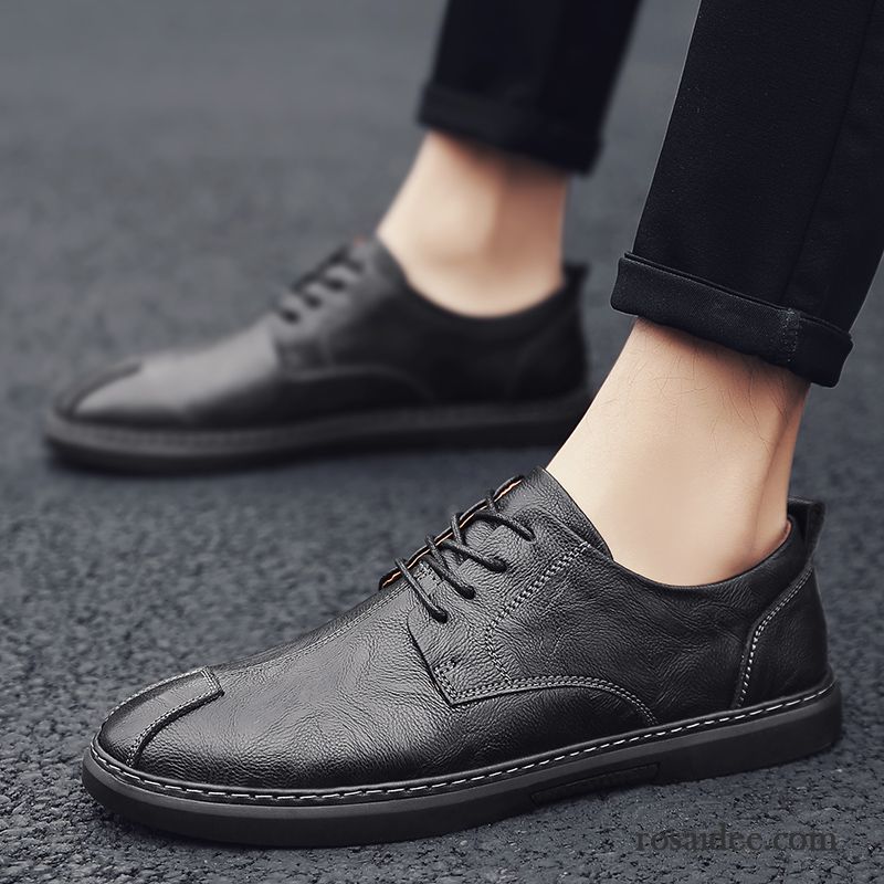 Lederschuhe Herren Trend Atmungsaktiv Herbst England Allgleiches Geschäft Gelb