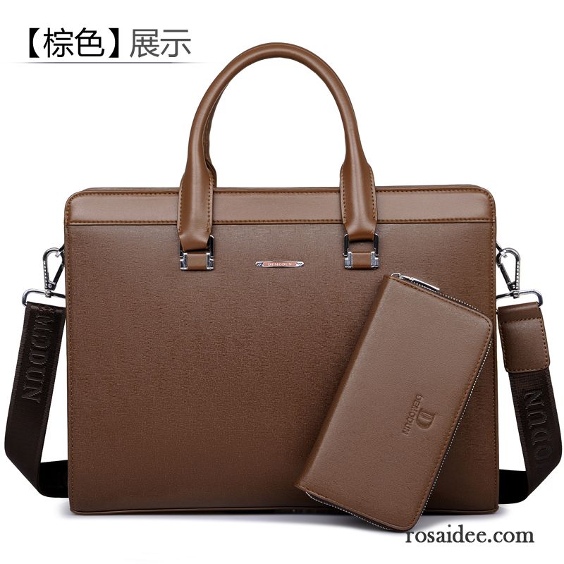 Ledertasche Business Herren Kreuzung Fein Handtaschen Geschäft Aktentasche Herren Leder Mode Laptoptasche Kaufen