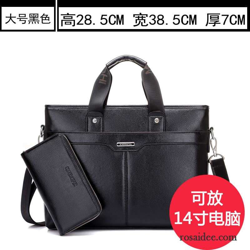 Ledertasche Business Herren Messenger-tasche Handtaschen Geschäft Aktentasche Freizeit Laptoptasche Leder Herren Kreuzung Verkaufen