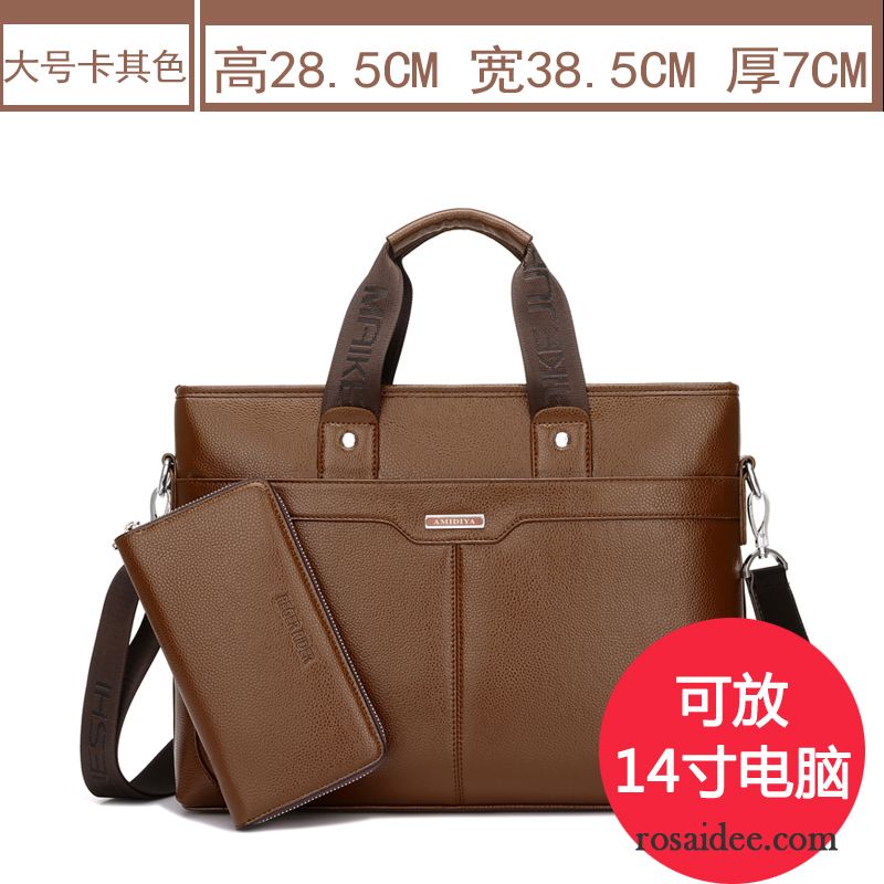 Ledertasche Business Herren Messenger-tasche Handtaschen Geschäft Aktentasche Freizeit Laptoptasche Leder Herren Kreuzung Verkaufen