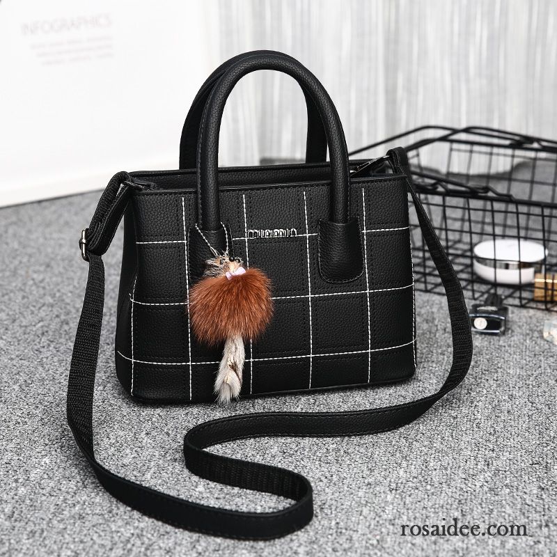 Ledertasche Schwarz Damen Schultertaschen Freizeit Das Neue Rhombus Messenger-tasche Mode Handtaschen Kaufen