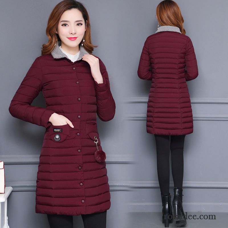 Leichte Daunenjacke Pink Wasser Winter Dünn Herbst Licht Damen Trend Große Größe Schlank Überzieher Langer Abschnitt Daunenjacke Neu Günstig