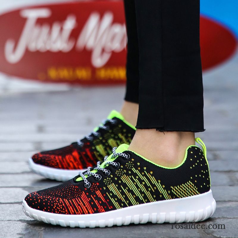 Leichte Turnschuhe Damen Sportschuhe Laufschuhe Mode Atmungsaktiv Trend Feder Fliegende Weberei Casual Damen Verkaufen