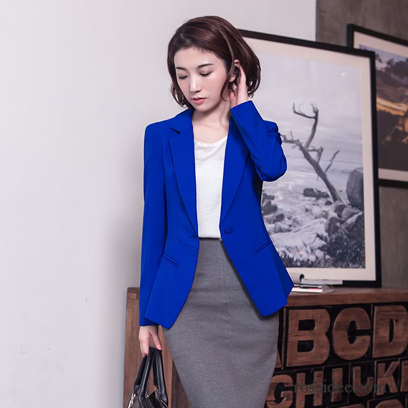 Leinenblazer Damen Schlank Große Größe Feder Langer Abschnitt Trend Herbst Anzügjacke Neu Anzüge Damen Allgleiches Günstig