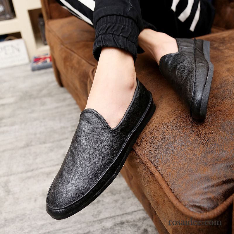 Leinenschuhe Herren Slip-on Schuhe Faul Sommer Herren Lederschue Trend Herbst Casual Billig