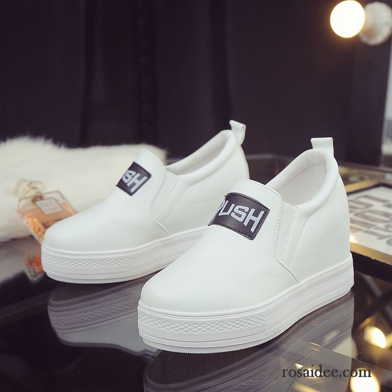 Loafer Schuhe Damen Dicke Sohle Slip-on Erhöht Halbschuhe Faul Damen Trend Allgleiches Schnürschuhe Keilschuhe Casual Günstig