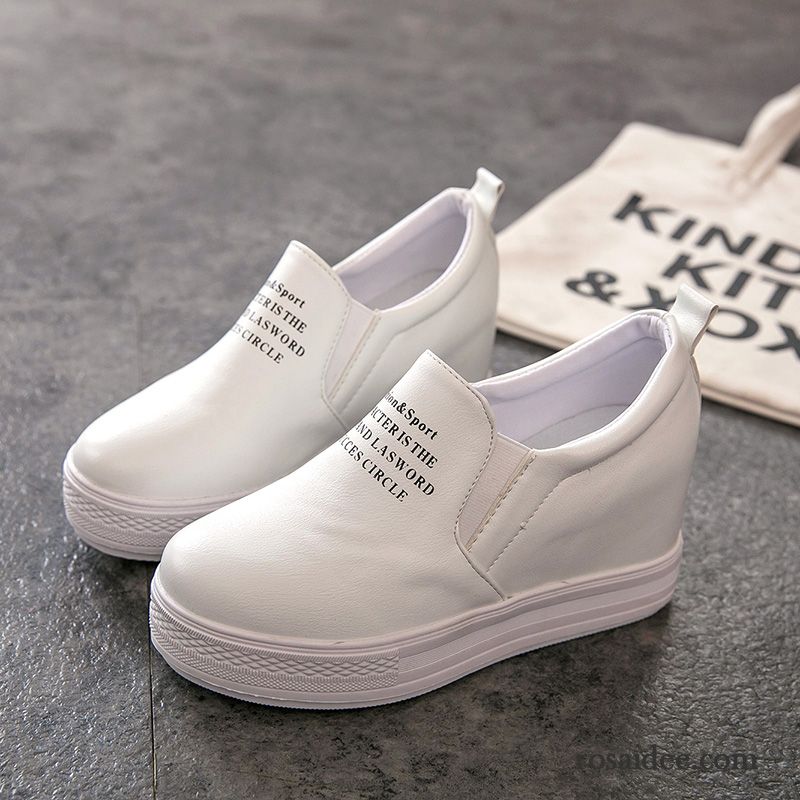 Loafer Schuhe Damen Dicke Sohle Slip-on Erhöht Halbschuhe Faul Damen Trend Allgleiches Schnürschuhe Keilschuhe Casual Günstig