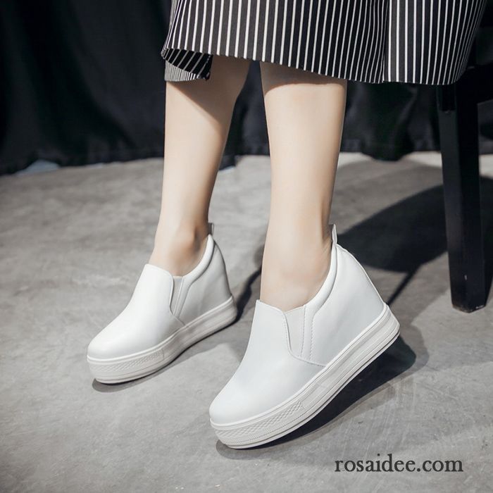 Loafer Schuhe Damen Dicke Sohle Slip-on Erhöht Halbschuhe Faul Damen Trend Allgleiches Schnürschuhe Keilschuhe Casual Günstig