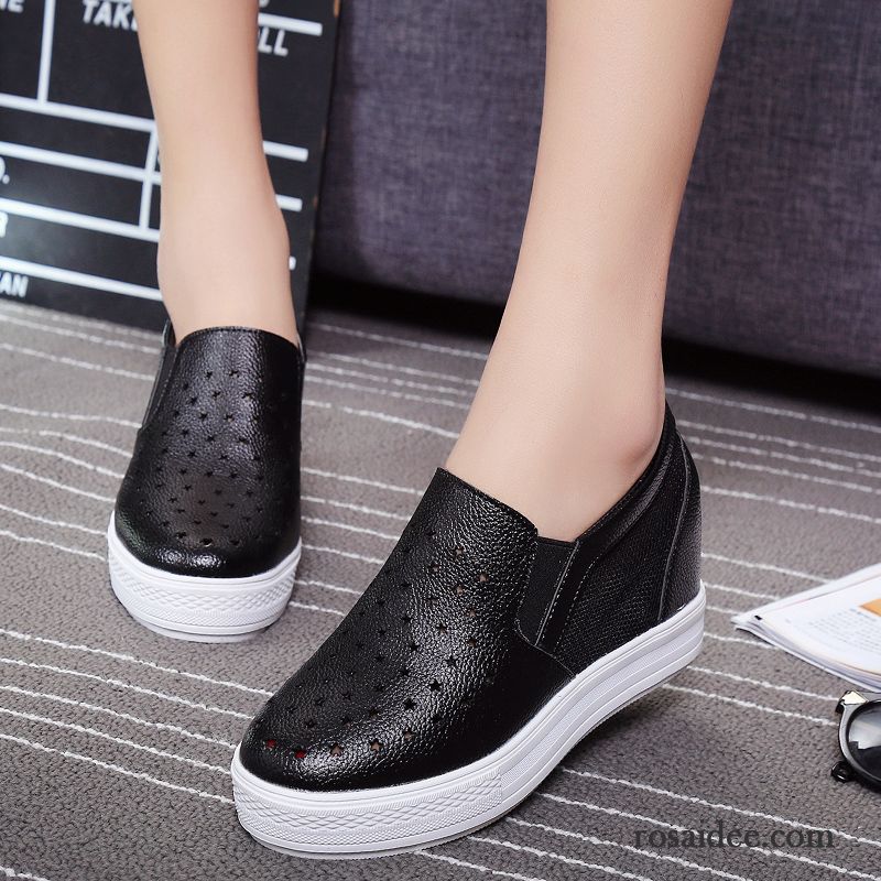 Loafer Schuhe Damen Dicke Sohle Slip-on Erhöht Halbschuhe Faul Damen Trend Allgleiches Schnürschuhe Keilschuhe Casual Günstig